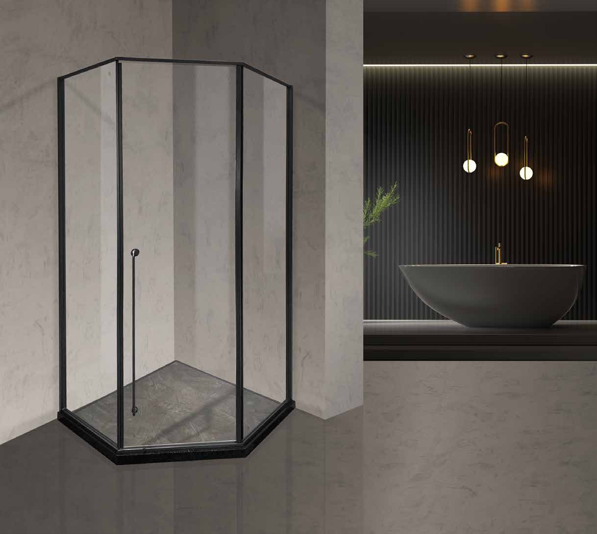 Custom Stainless Steel Shower Enclosures installed